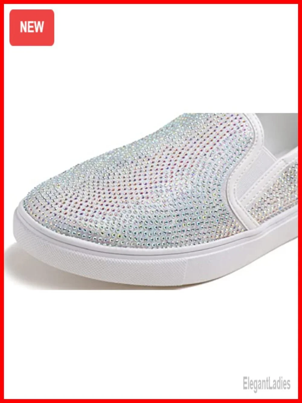 Rhinestone Jeweled Loafer Flats Slip-On Party Wedding Shoes